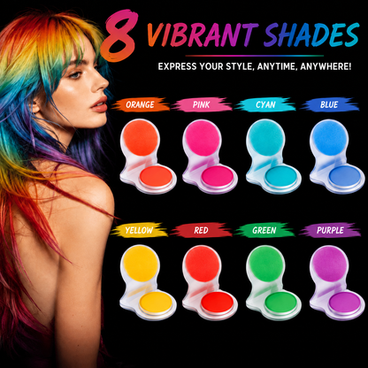 🌈 Temporary Hair Color Powder Compact | Instant Color. Zero Commitment. Endless Looks.