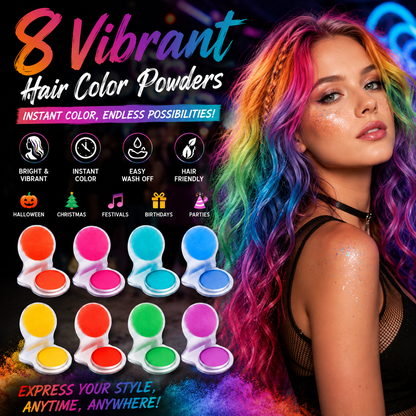 🌈 Temporary Hair Color Powder Compact | Instant Color. Zero Commitment. Endless Looks.