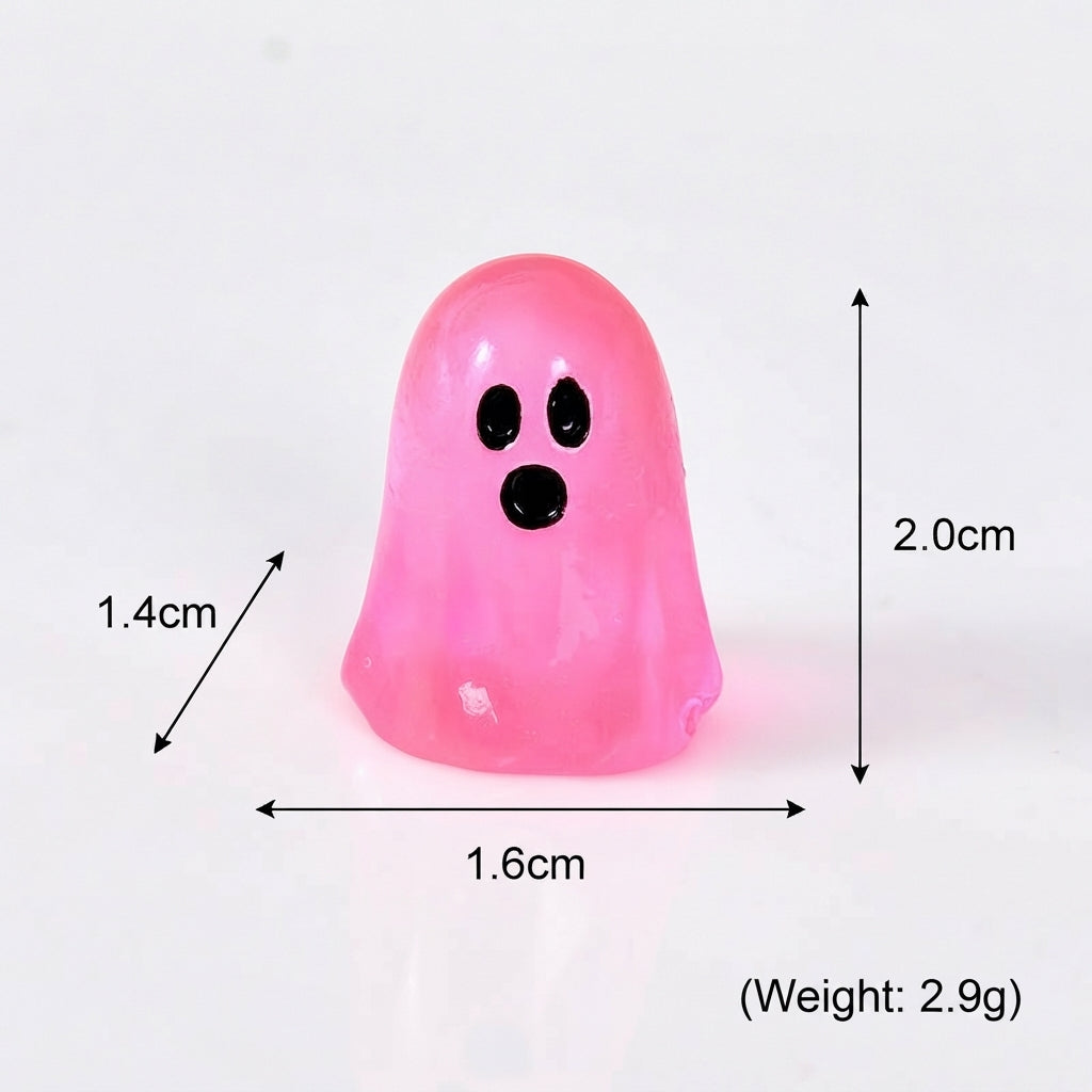 GlowBoo Mini Ghost Figurines – Colorful Glow-in-the-Dark Halloween Decor