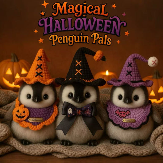 🟣🎃Magical Halloween Penguin Pals🐧: The Limited Edition Handmade Collection